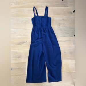 Madewell smocked cropped jumpsuit convertible straps _ summer beach size 00